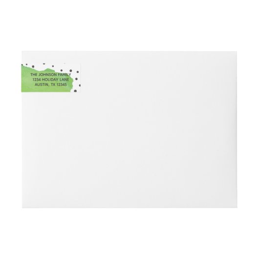 Waterverf Green Confetti Polka Dot (Voorkant)