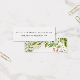 Waterverf Green Crystal Antwoord op website RSVP Mini Visitekaartjes