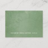 Waterverf Green Crystal Vrijgezellenfeest Raffle Informatiekaartje (Achterkant)