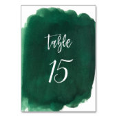 Waterverf Green Emerald Modern Wedding Kaart (Achterkant)