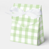 Waterverf Green en White Gingham Bedankdoosjes (Voorkant Zijde)