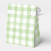 Waterverf Green en White Gingham Bedankdoosjes (Achterkant)