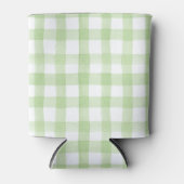 Waterverf Green en White Gingham Blikjeskoeler (Voorkant)