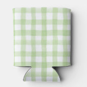 Waterverf Green en White Gingham Blikjeskoeler (Achterkant)