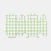 Waterverf Green en White Gingham Crest Bedankdoosjes (Uitgevouwen)