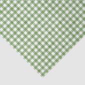 Waterverf Green en White Gingham Tissuepapier (Detail)