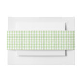 Waterverf Green en White Gingham Uitnodigingen Wikkel (Voorkant Voorbeeld)