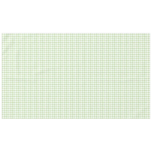 Waterverf Green en White Gingham Wedding Tafelkleed (Voorkant (Horizontaal))