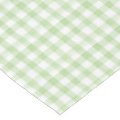 Waterverf Green en White Gingham Wedding Tafelkleed (Gekanteld)