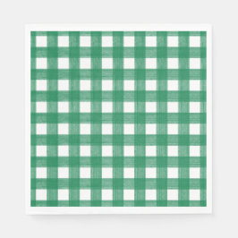 Waterverf Green en White Pset Napkins Servet