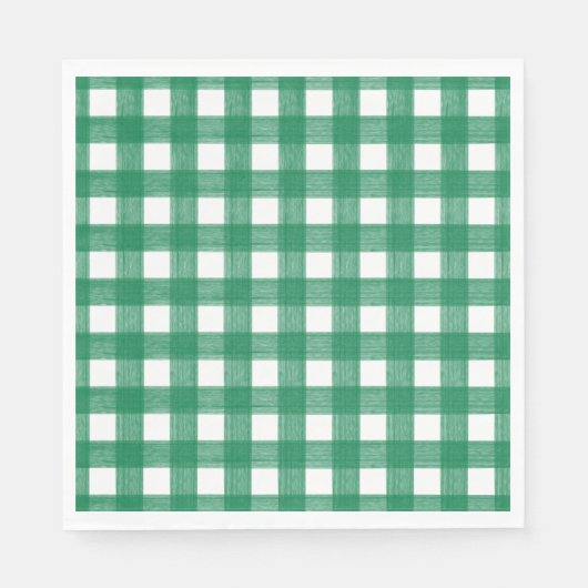 Waterverf Green en White Pset Napkins Servet (Voorkant)