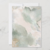 Waterverf Green Floral Gold Oval Lijst Kaart (Achterkant)