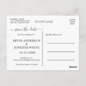 Waterverf Green Flowers Save the Date Briefkaart (Achterkant)