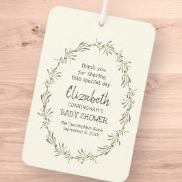 Waterverf Green Foliage Baby shower Party Favor Luchtverfrisser