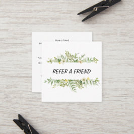 Waterverf Green Foliage Salon Aanbevelingskaartje