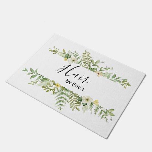 Waterverf Green Foliage Salon Deurmat (Schuin)