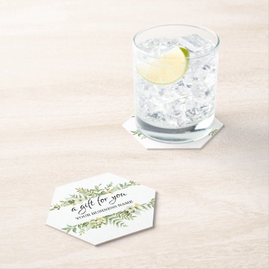 Waterverf Green Foliage Salon Kartonnen Onderzetters (Insitu)