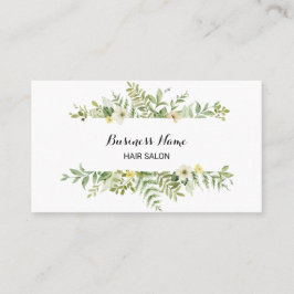 Waterverf Green Foliage Salon Klantenkaartje