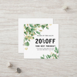 Waterverf Green Foliage Salon Kortingskaartje