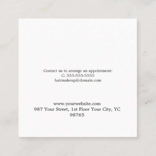 Waterverf Green Foliage Salon Kortingskaartje (Achterkant)