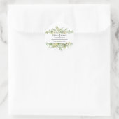 Waterverf Green Foliage Salon Ronde Sticker (Tas)