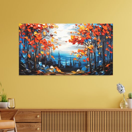 Waterverf Green Forest Canvas Afdruk (Insitu (Woonkamer))