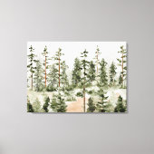 Waterverf Green Forest Canvas Afdruk (Voorkant)