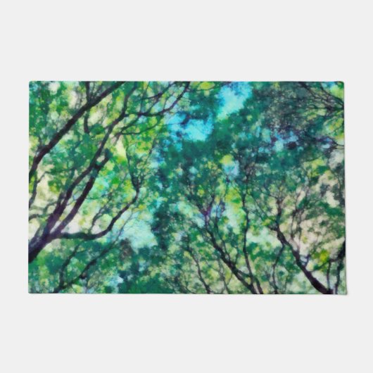 Waterverf Green Forest Deurmat (Voorkant)