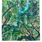 Waterverf Green Forest Douchegordijn (Voorkant)