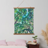 Waterverf Green Forest Hangend Wandkleed (Slaapkamer)