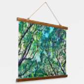 Waterverf Green Forest Hangend Wandkleed (Gebogen)
