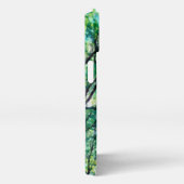 Waterverf Green Forest Monogram iPhone Hoesje (Rechterkant)