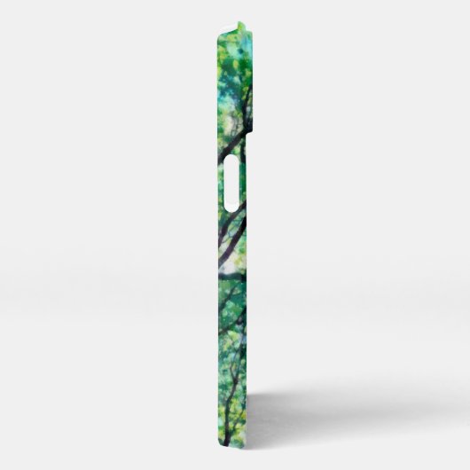 Waterverf Green Forest Monogram iPhone Hoesje (Rechterkant)