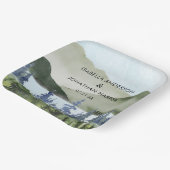 Waterverf Green Forest Mountain buitenshuis bruilo Papieren Bordje (Gebogen)