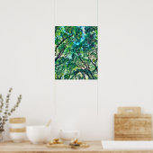 Waterverf Green Forest Poster (Keuken)