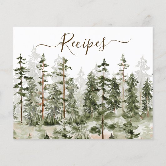 Waterverf Green Forest Recept Kaart (Achterkant)