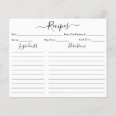 Waterverf Green Forest Recept Kaart (Voorkant)