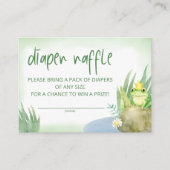 Waterverf Green Frog luier loterij ticket Informatiekaartje (Voorkant)