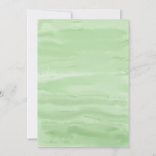 Waterverf Green Frog op Lily Pad Baby shower Kaart (Achterkant)