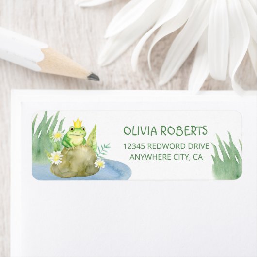 Waterverf Green Frog retouradres Etiket (Insitu)