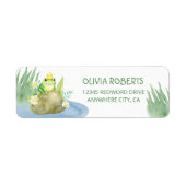 Waterverf Green Frog retouradres Etiket (Voorkant)