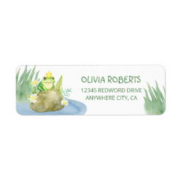 Waterverf Green Frog retouradres Etiket