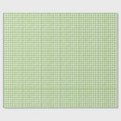 Waterverf Green Gingham Baby shower Cadeaupapier (Vlak)