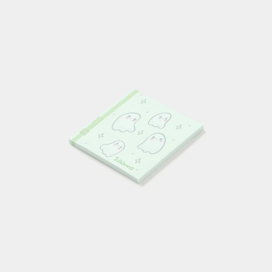 Waterverf Green Girly Ghost Name Notes (Schuin)