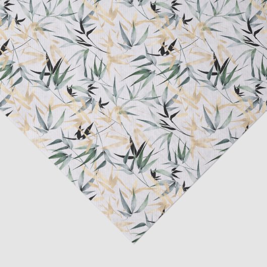 Waterverf Green Gold Bamboo - loskoppeling Tissuepapier (Detail)