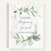 Waterverf Green Gold Foliage Pregnage Journal Notitieboek (Voorkant)