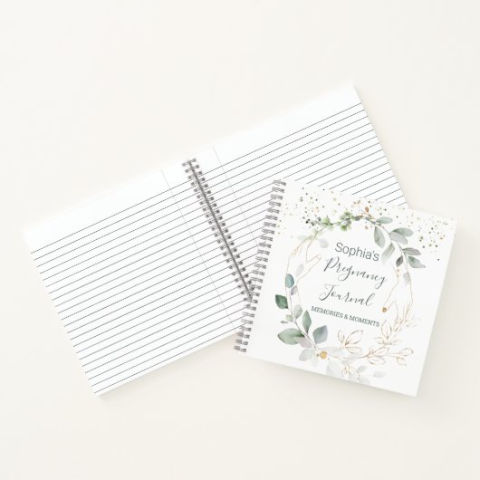 Waterverf Green Gold Foliage Pregnage Journal Notitieboek (Binnen)