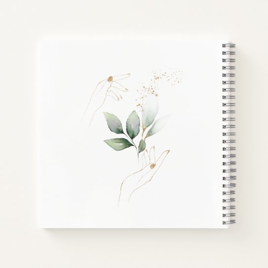 Waterverf Green Gold Foliage Pregnage Journal Notitieboek (Achterkant)