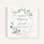 Waterverf Green Gold Foliage Pregnage Journal Notitieboek (Voorkant)
