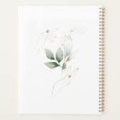 Waterverf Green Gold Foliage Pregnancy Planner (Achterkant)